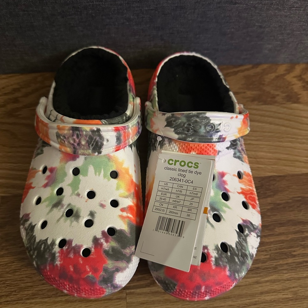 Brand new fur lined crocs